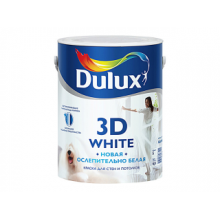  Краска DULUX 3D White новая ослепительно белая матовая BW 5л, фото 1 
