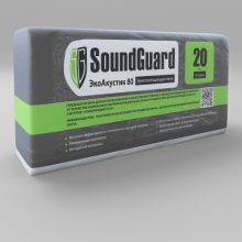  Плита звукопоглощающая SoundGuard ЭкоАкустик 80 кг/ м3, 20 мм, 7.5 м2, фото 1 